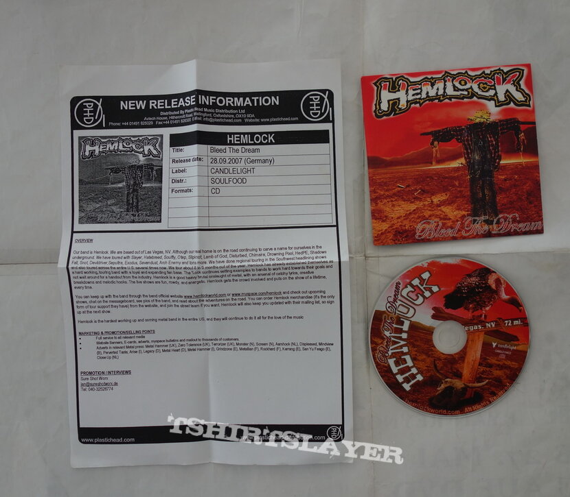 Hemlock - Bleed The Dream - Promo CD