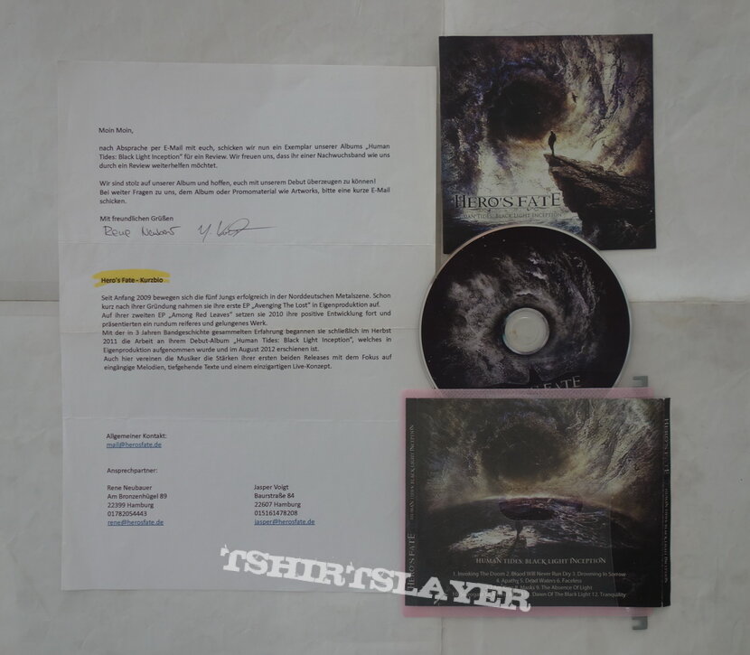 Hero&#039;s Fate – Human Tides: Black Light Inception - Promo CD