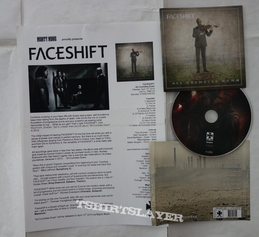 Faceshift – All Crumbles Down - Promo CD