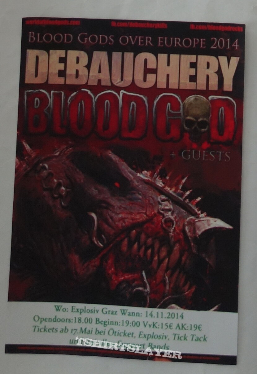 Debauchery Bloodgods over Europe - 2014 - Flyer