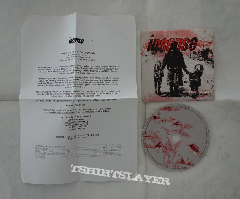 Insense – Soothing Torture - Promo CD