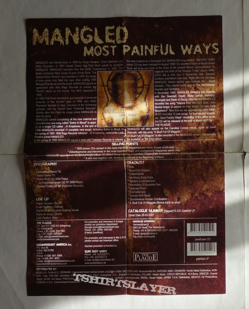 Mangled - Most painful ways - Promo CD