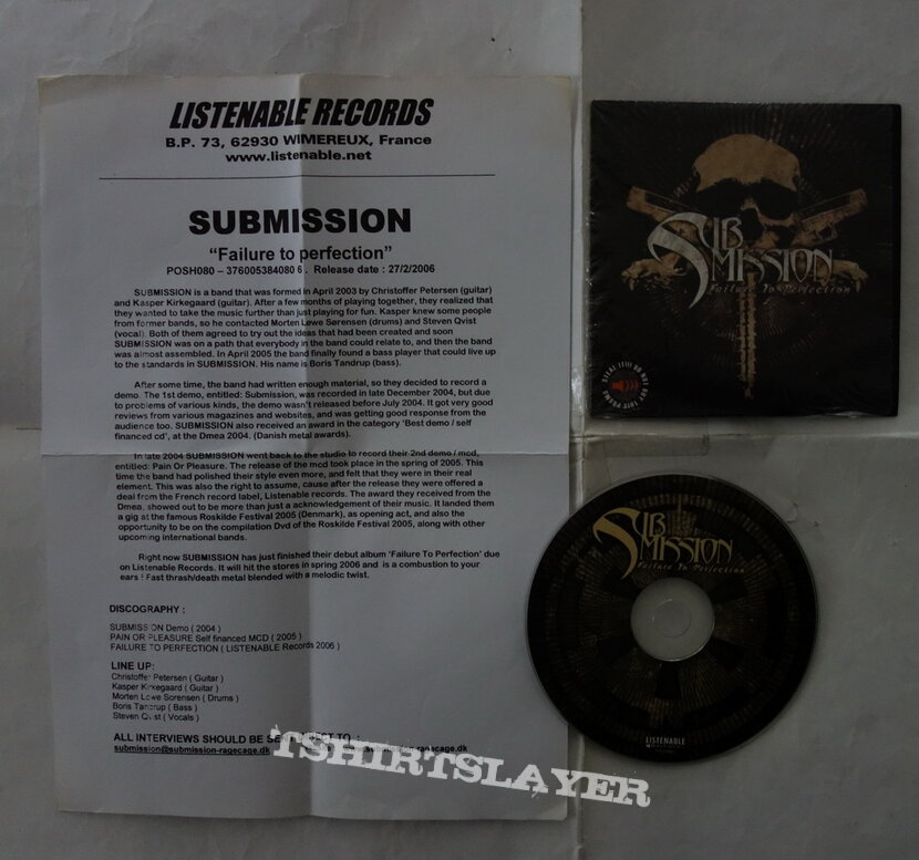 Submission – Failure To Perfection - Promo CD