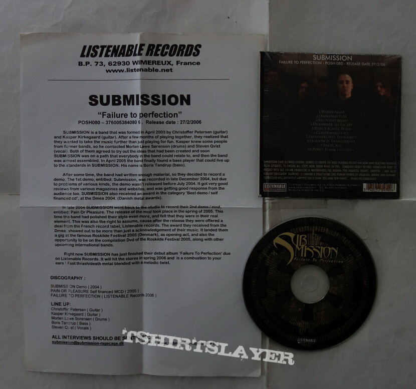 Submission – Failure To Perfection - Promo CD