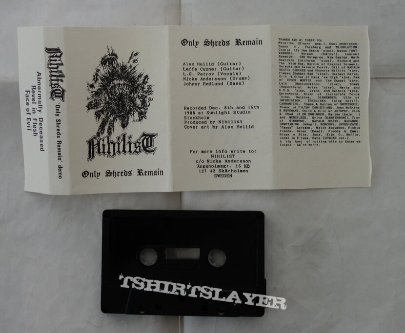 Nihilist - Only shred remains - Demo Tape