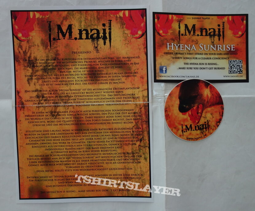 I.M.nail – Hyena Sunrise - Promo CD