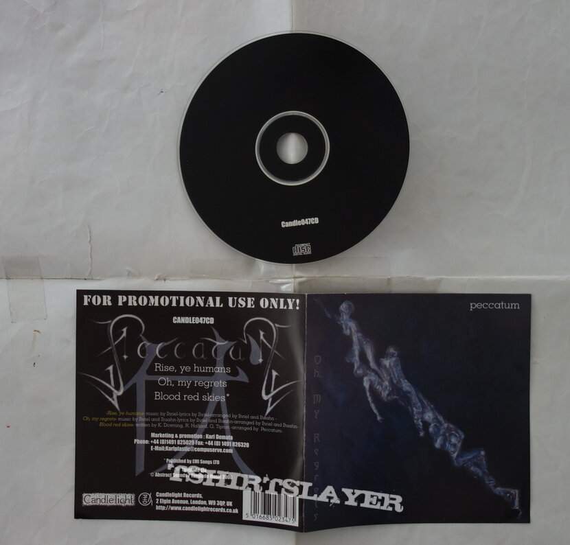 Peccatum ‎– Oh, My Regrets - Promo CD