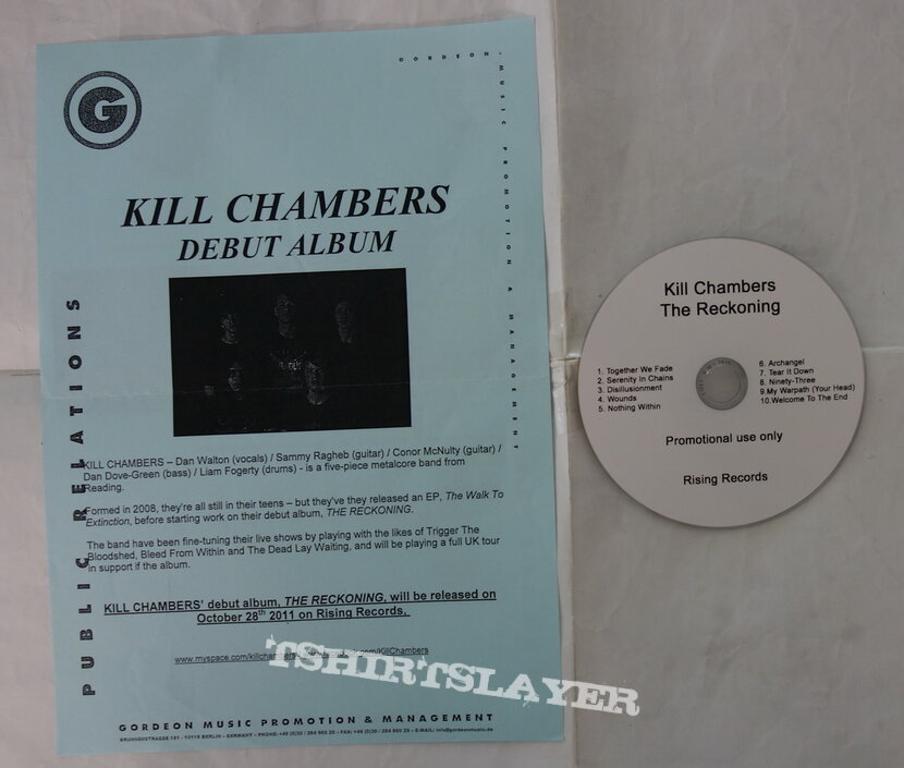 Kill Chambers – The Reckoning - Promo CD