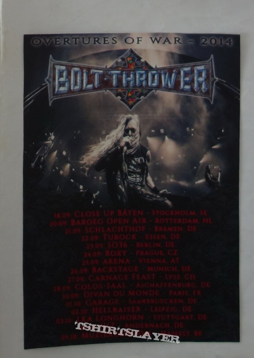 Bolt Thrower - Overtures of war - 2014 Flyer