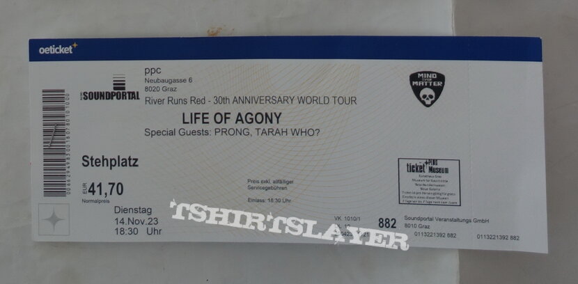 Life of Agony - RRR 30 years Anniversary tour - Ticket