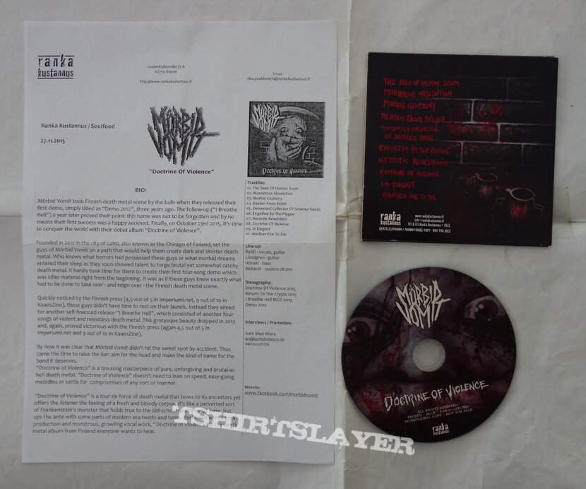 Mörbid Vomit – Doctrine Of Violence - Promo CD