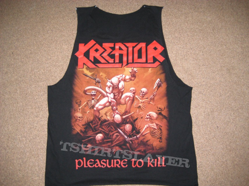 TShirt or Longsleeve - Kreator - pleasure to kill cut-off shirt