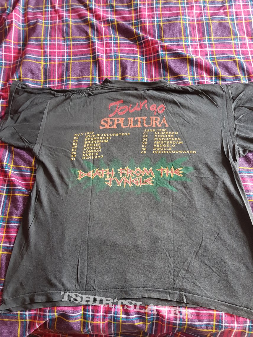 Sepultura Death from the jungle 1990 tour OG shirt