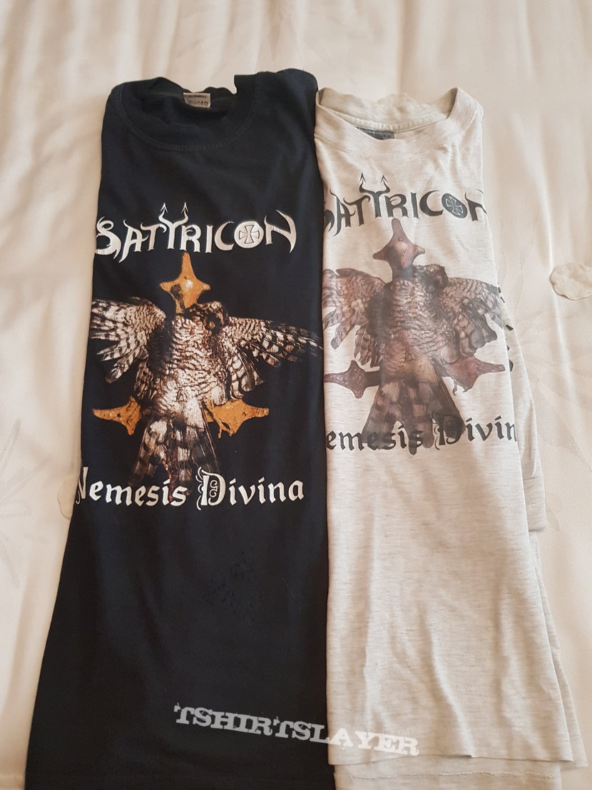 Satyricon &quot;Nemesis Divina&quot; white longsleeve 1996 moonfog print