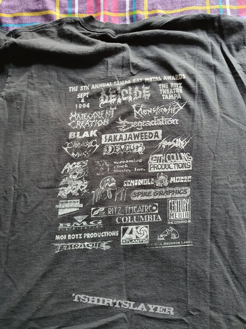 Deicide 1992 &amp; 1994 Tampa Metal Awards event shirts