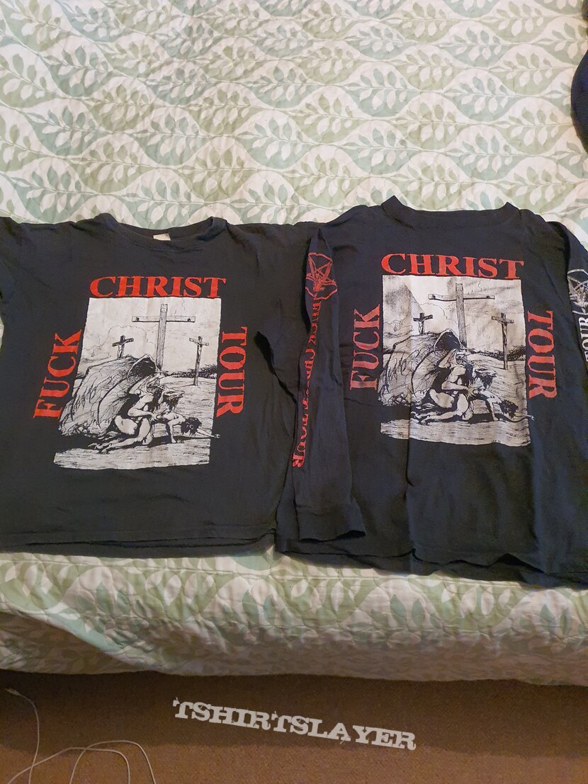 Blasphemy Fuck christ 1993 tour Shirt