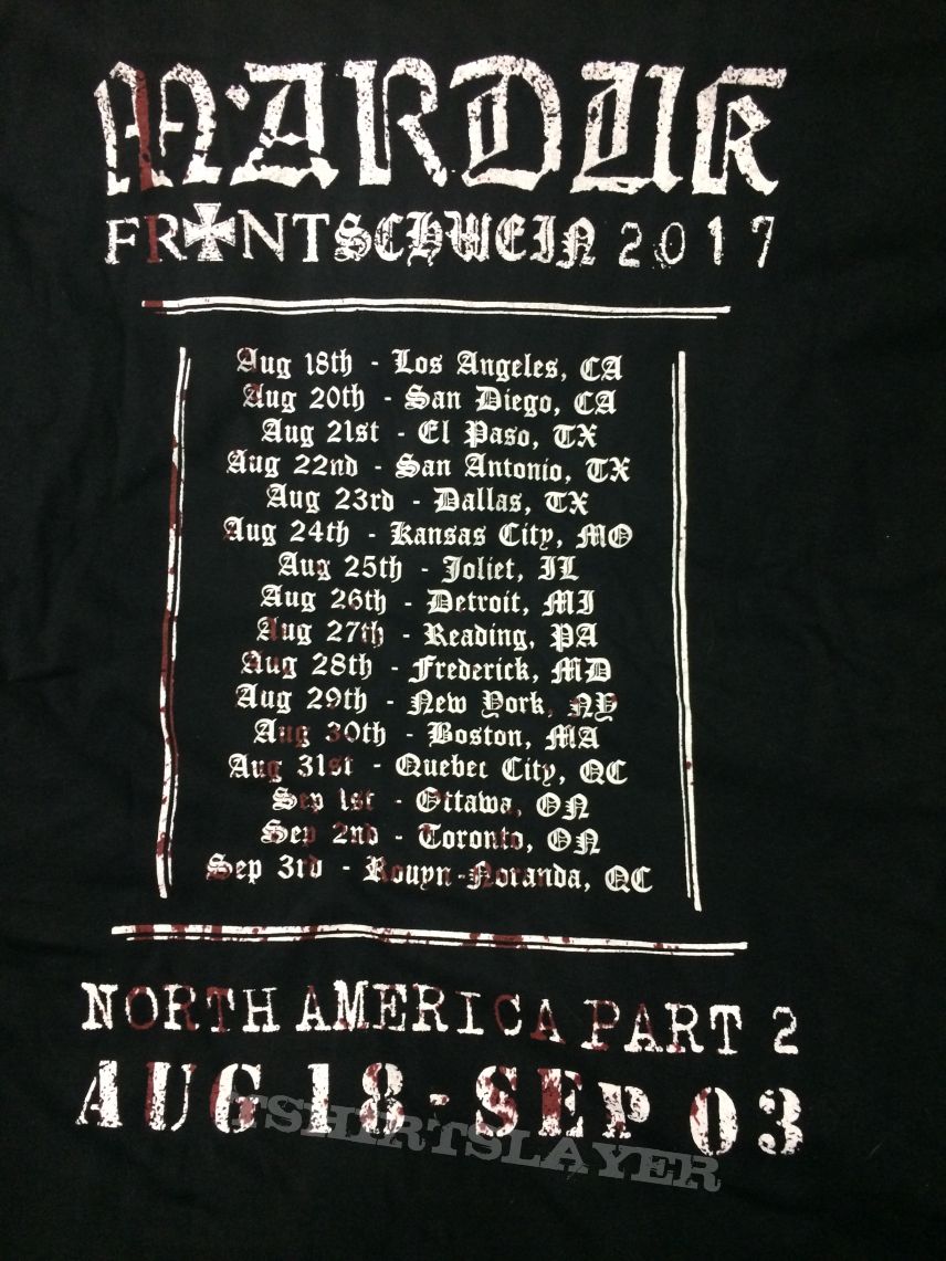 Marduk - Frontschwein North America Part 2 Tour Shirt