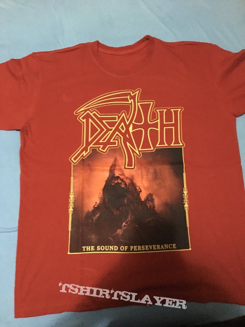 Death "The Sound of Perseverance" Red Shirt | TShirtSlayer TShirt and  BattleJacket Gallery