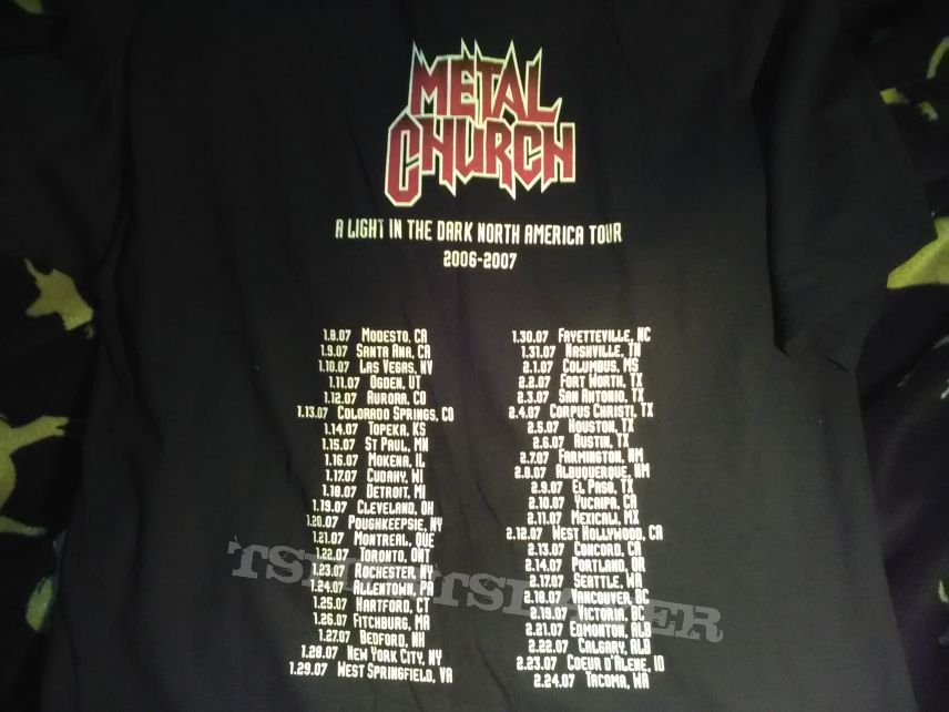 Metal Church - A Light in the Dark tour shirt