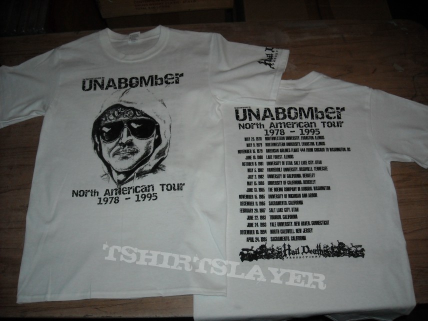 UNABOMber &quot;North American Tour&quot; 1978-95 s/s T-shirt