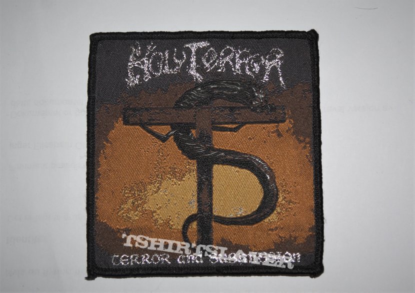 Holy Terror - Terror and Submission Woven patch