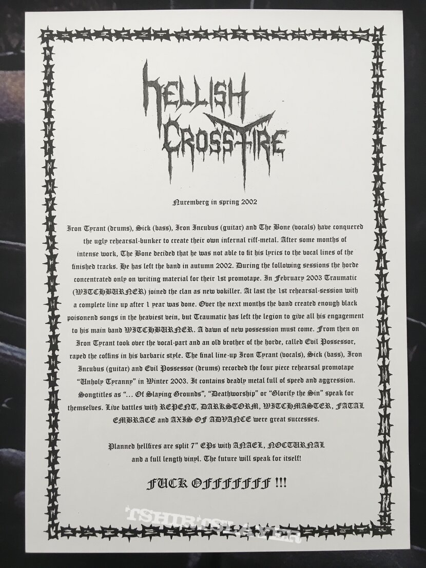 Hellish Crossfire - Unholy Tyranny LPs