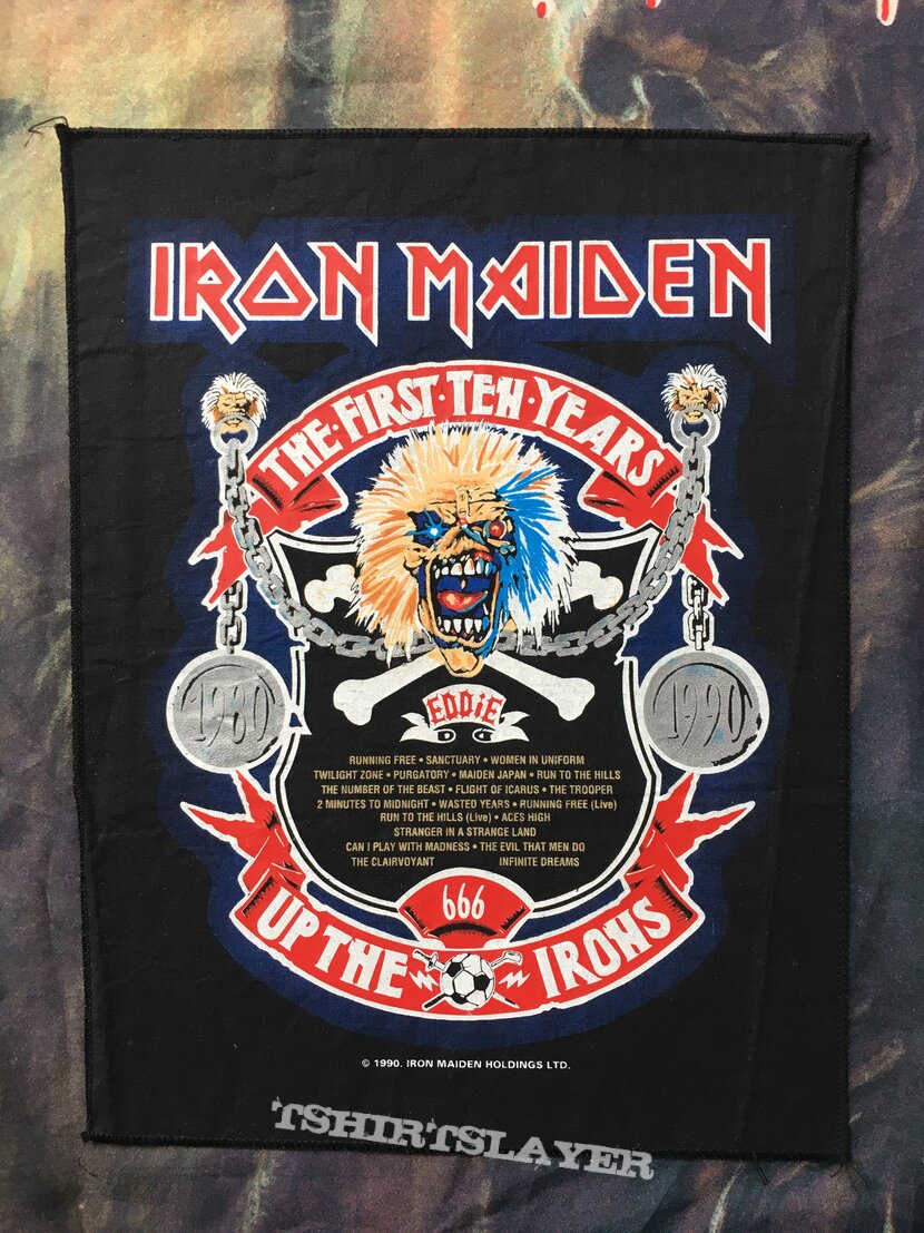 Iron Maiden - The First Ten Years Back Patch | TShirtSlayer TShirt