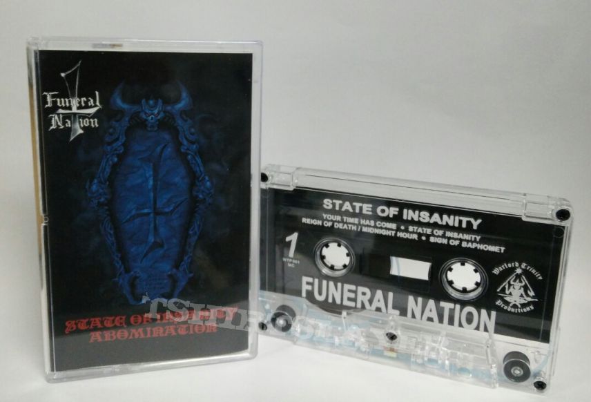 Funeral Nation &quot;State Of Insanity | Abomination&quot; Cassette Tape