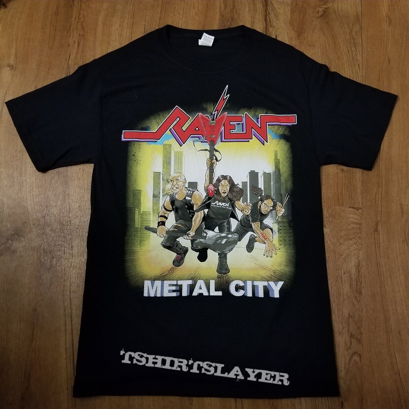 barmhjertighed Først glemsom Raven Original Metal City Tour T-Shirt | TShirtSlayer TShirt and  BattleJacket Gallery