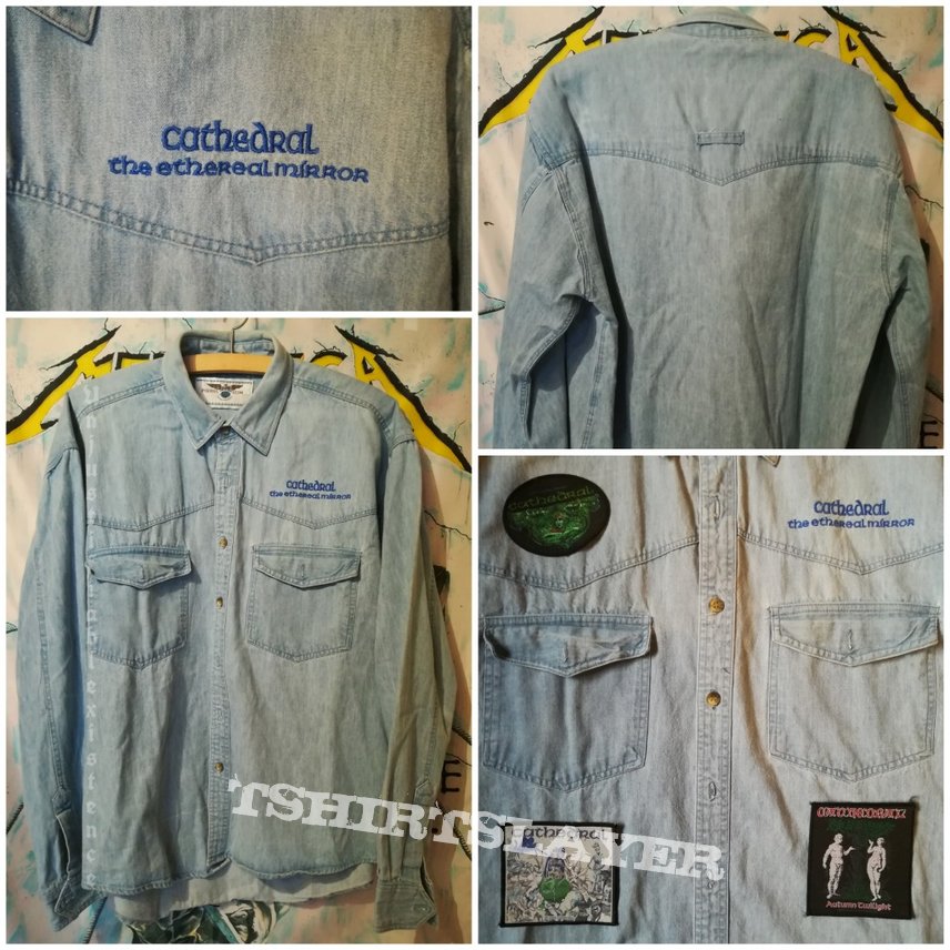 Cathedral - The Ethereal Mirror Promo Denim Shirt + Patches 