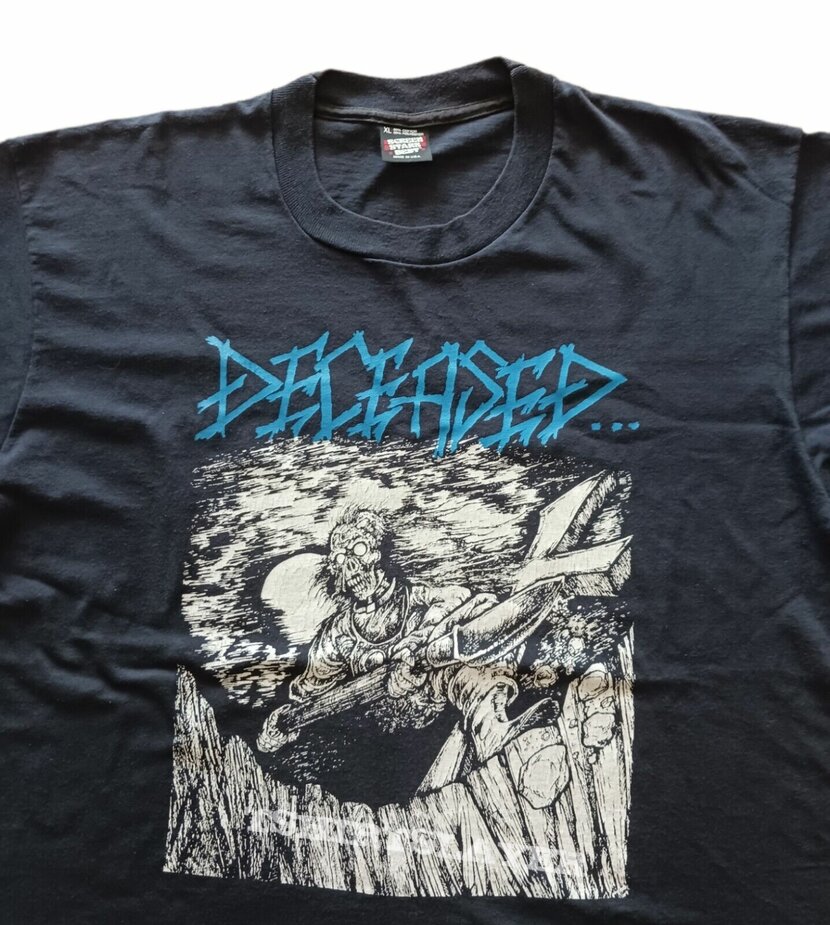 Vtg. 1991 Deceased Promo 1st Full-length​ Album &quot;Luck of Corpse&quot; by Relapse​ Records​ LS Shirt.