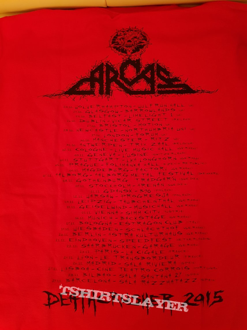 Carcass Tour Shirt Summer 2015