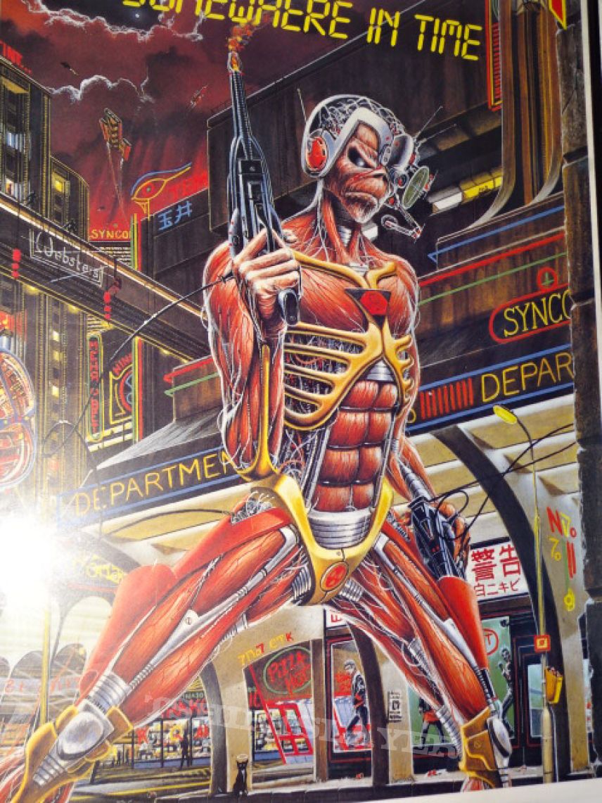 Iron Maiden "Somewhere in time" 1986 (Poster) | TShirtSlayer ...