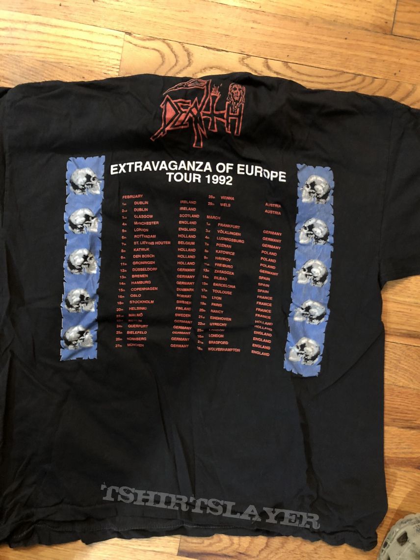 Death euro tour shirt OG Blue Grape 1991