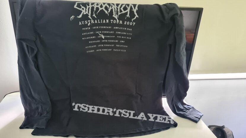 Suffocation Australian tour longsleeve | TShirtSlayer TShirt and ...