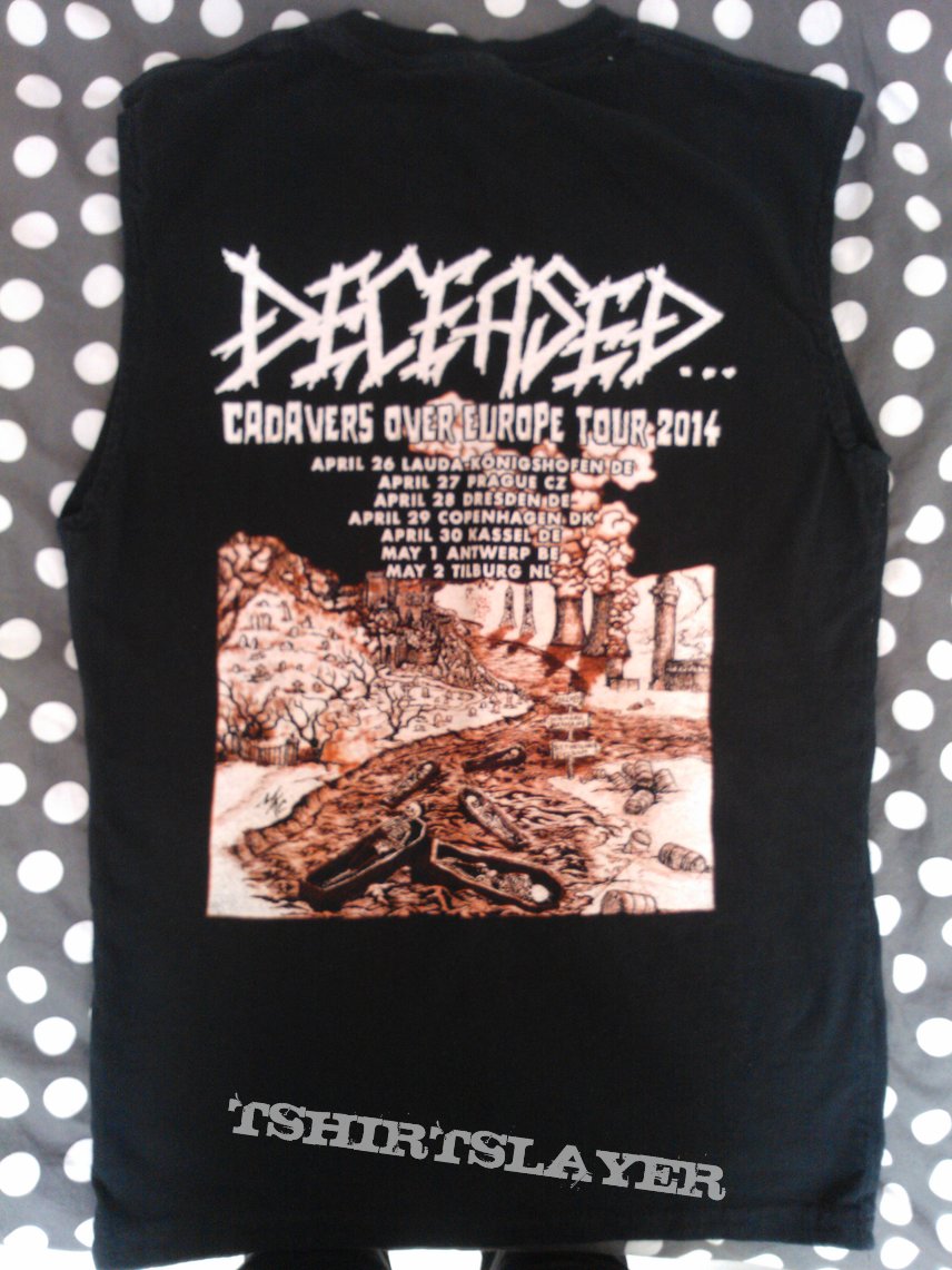 Deceased... Cadavers over Europe 2014 tour shirt