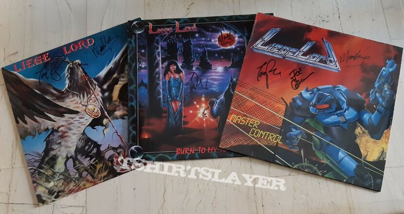 Liege Lord signed vinyl collection