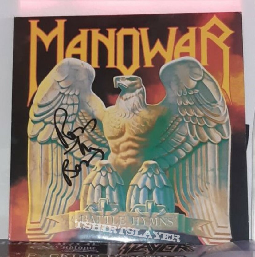 Manowar ‎– Battle Hymns signed vinyl