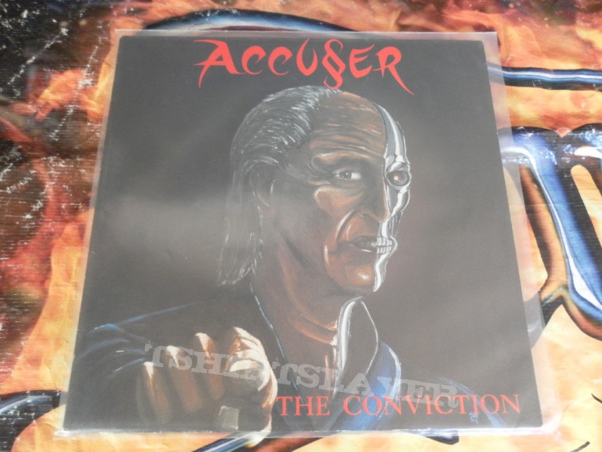 Other Collectable - Accuser,Accu§er the conviction lp, signed by frank thoms