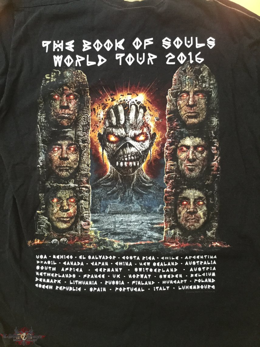 Iron Maiden Book of Souls tour tshirt 2016