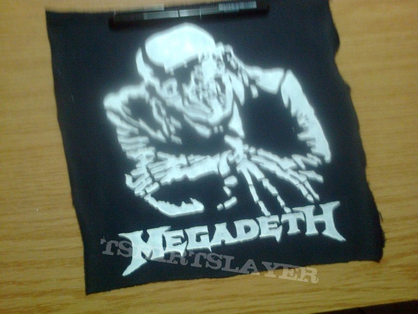 d.i.y. hand painted megadeth backpatch