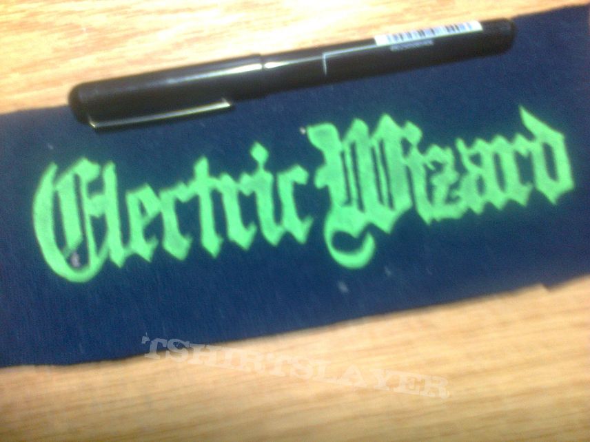 d.i.y. hand painted electric wizard patch