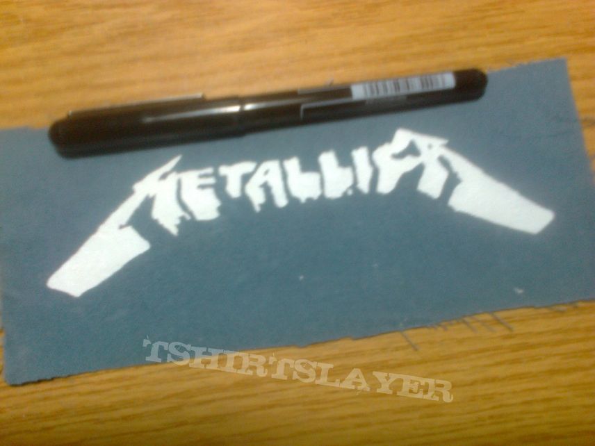 d.i.y. hand painted metallica patch