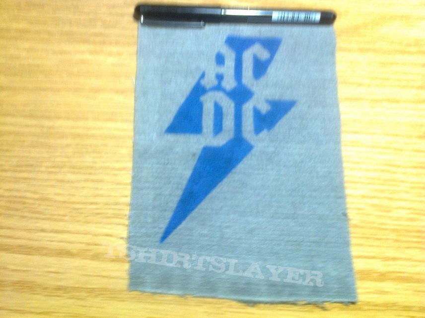 d.i.y. hand painted ac/dc patch