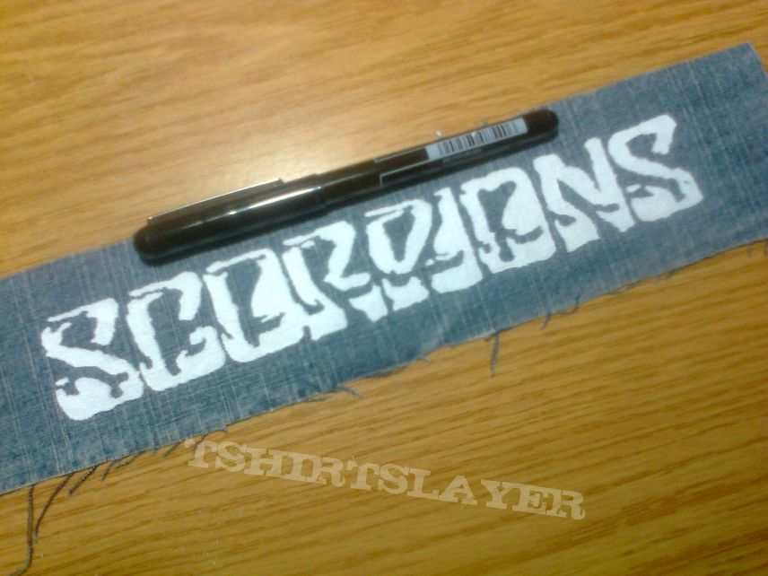 d.i.y. hand painted scorpions patch