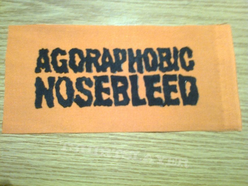 d.i.y. hand painted agoraphobic nosebleed patch