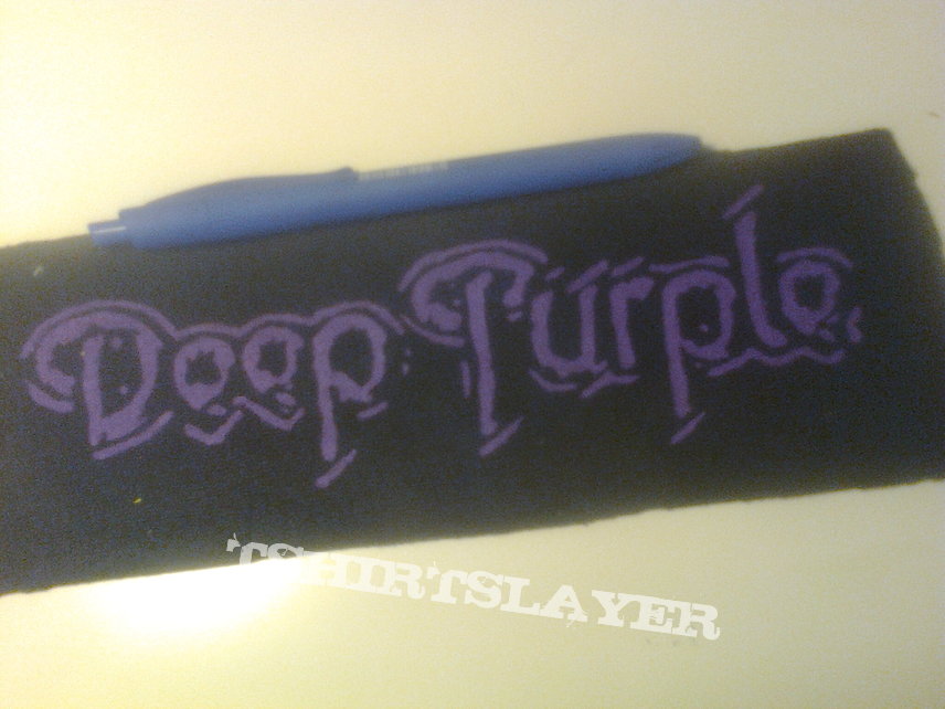 d.i.y. hand painted deep purple patch