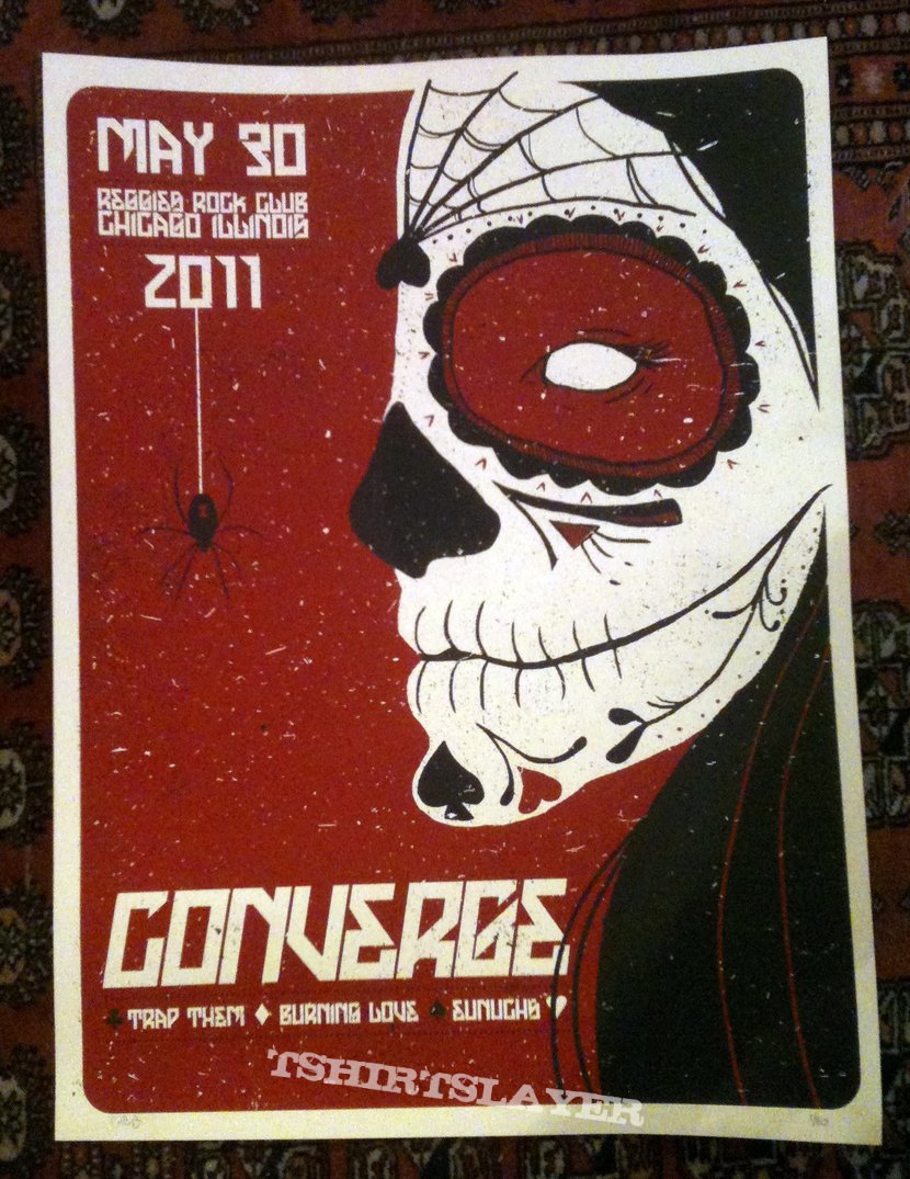 Converge screen printed gig poster