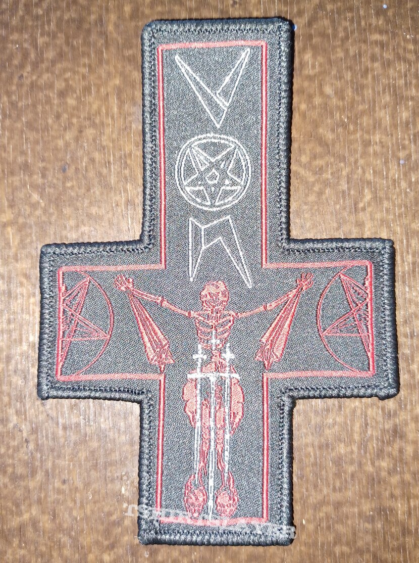 Von &#039;Satanic Blood&quot; woven cross patch