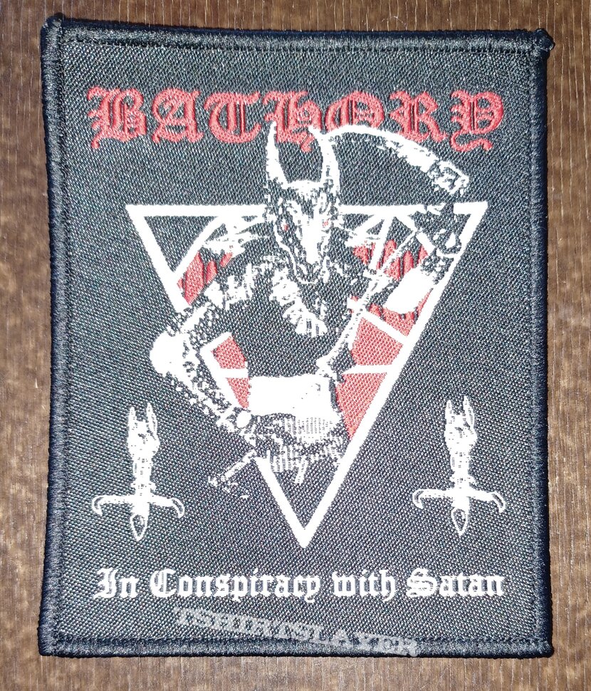 Bathory &#039;In Conspiracy with Satan&#039; woven patch 